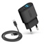 % Kit Cargador viaje 2USB 2,1A + cable USB Type C